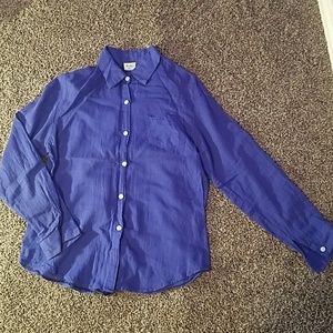 Sheer Purple Button Down Top